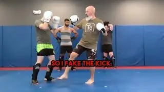 Low kick fake to spin back kick - Garner Martial Arts NC