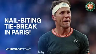 CLOSE TIE-BREAK between Casper Ruud and Alejandro Davidovich Fokina 😮‍💨 | 2024 French Open 🇫🇷
