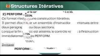 Formation Cobol Z/OS - Les Structures R&eacute;p&eacute;titives