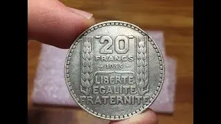 France 20 Francs 1933 (Large Silver Coin)