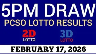 Lotto Result Today 5pm Draw February 17, 2026 Swertres Ez2 PCSO Live Result