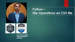 23. PYTHON - FILE OPERATIONS ON CSV FILES, Exception Handling