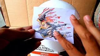 Cara mudah Gambar di Helm, Trik Airbrush Pemula. #shorts #transfergambar #cathelm