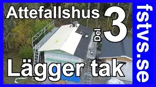 Lägger tak på Attefallshuset