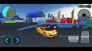 Police Transport Car Parking 🚓 Sport Police Car Transport Trailer and Airplane to Owners Gameplay