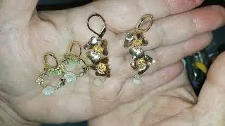 2 PAIR 18 KGP EARRINGS TUTORIAL Bargain Bead Box!