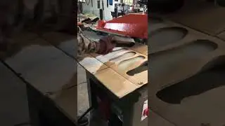 16T hydraulic swing arm die cutting machine for leather, rubber, shoe sole #diecutting #diecutter