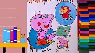 Peppa Pig| Story about the Red Monkey| Coloring forKids| ABC Song| Itsy Bitsy Spider| Nursery Rhymes