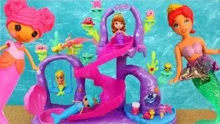 Mermaid Party! Splashlings Playground With Little Mermaid Ariel, Lalaloopsy Dolls & Sofia The First