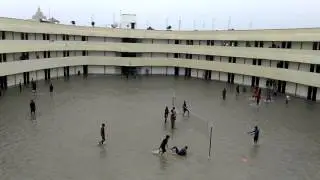 kanchipuram rain effect students playing in rain water at hostel(scsvmv)