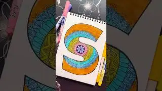 Alphabet &lsquo;S&rsquo; mandala art ☀️ #mandalaart #alphabet #pastel #drawing #bugatti #colors #art #trend