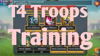 My t4 troop training| Lords mobile | lords mobile t4| lords mobile t4 troop training