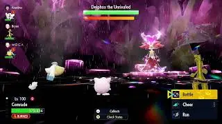 Pok&eacute;mon Scarlet & Violet - Delphox 7* raid: Rain and Sustain, Jigglypuff POV