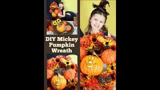 DIY Mickey Pumpkin Wreath | How to Make a Disney Wreath | Halloween Wreath | Mickey Mouse Pumpkin