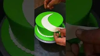 New Design Pakistan Flag Cake Decoration #newcakedecoration #pakistanflag #cake #decorating  #shorts
