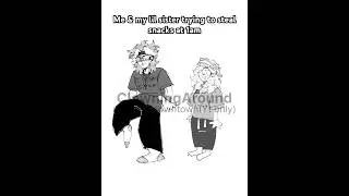 Brother & sister chaotic energy ￼ ☠️🦅 ​#family #funny #animation #art #brothersisterforever