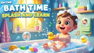 Bath Time Splash and Learn | Fun Bath Time Song for Kids | Nursery Rhyme