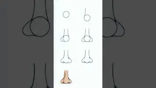 How to draw nose step by step