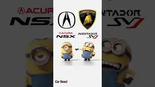 Lamborghini Aventador SVJ vs Acura NSX minions style#tiktok #automobile #asmr #lamborghini #car #fyp