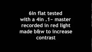 6in optical flat test