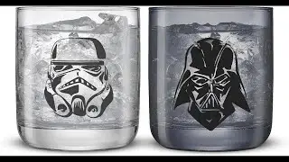 Unleash the Dark Side! OFFICIAL Star Wars Vader & Stormtrooper Glass Set. (79 chars)