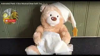 Cute Animated Peek A Boo Musical Bear Soft Toy