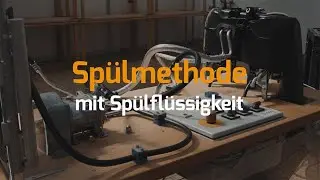 Klimaanlage sp&uuml;len mit Sp&uuml;lfl&uuml;ssigkeit