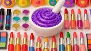  | DIY Making Super Purple Slime Mixing Makeup Glitters Random Things slime amazing video 📸