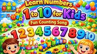 Numbers 1 2 3 to 10 for Kids Easy Learning Video