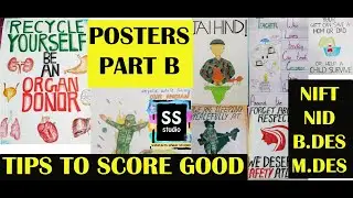 NIFT NID Entrance Exam preparation 2025 I How to make Posters - PART B