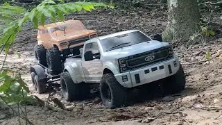 CEN F450 and Vaterra Ascender trail and rock crawl @ Santos tiny truck trail, 1/10 4x4 off-road RC