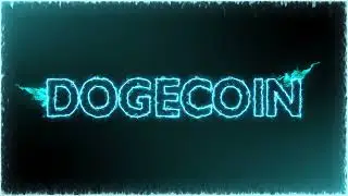 Dogecoin Cryptocurrency blue glowing energy fire animation | Free Stock Video