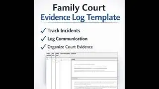 How to Document Everything for Family Court | Evidence Tracking Log Explained