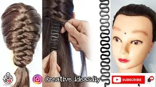 Simple Hairstyle using  french braid tool | Hairstyle design | Creative ideas diy crafts Tamil