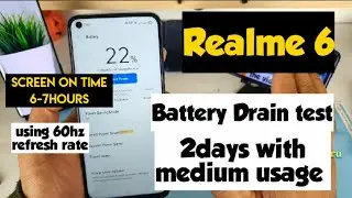 Realme 6 battery drain 2days medium usage 60hz refresh rate