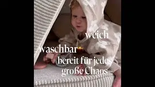 MeowBaby Spielsofa &Auml;sthetik Cord Latte Macchiato &ndash; Modulares Premium-Kindersofa 8-teilig (1:1)