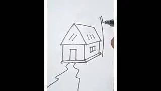 easy scenery drawing 🙏&hearts;️🥳🤩#reels #art #draw #shorts #trending #youtube