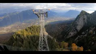 Alpspitzbahn Talfahrt wundersch&ouml;ne Herbstfarben -  Alpspitze Cable car (4K, 60FPS)