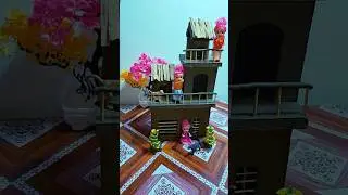 Beautiful Miniature toys house #diy #toyhouse #diycrafts #clayhouse #craft #shorts