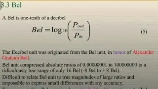 Part = 1)  Difference between Bel and Decibel (dB)  or definition of BEL and DECIBEL