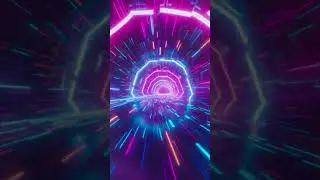 Light Tunnel through Space with Beams of Light VJ Loop Background Visual