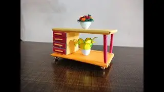 DIY Mini Study table | How I make a miniature table |  Matchbox Table | Cardboard and paper