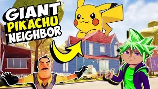 CHIPMUNK vs GIANT PIKACHU | Hello Neighbor Mod