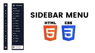 Sidebar Menu in HTML CSS | Side Navigation Menu Bar | Side Navbar