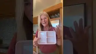 meal prep containers Three compartment trays stackable food storage microwave and dishwasher safe