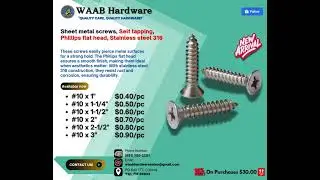 Self tapping stainless steel metal screws Pan Head & Flat head