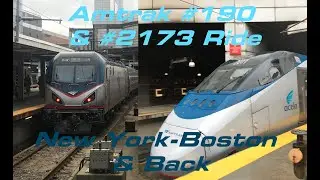 Riding Amtrak's NE Regional 190 & Acela 2173 from New York to Boston and back (10/20/2020)