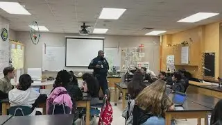 Local police officer serves as middle school substitute teacher
