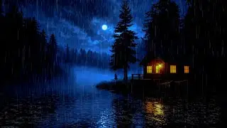 Deep Sleep with Heavy Rain & River Sounds