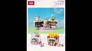 LOZ MINI Nano Diamond Creative Brick Amusement Park Theme Park Street Food Kiosk Building Block